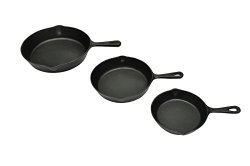 gusseisenpfanne set 3 tlg bbq